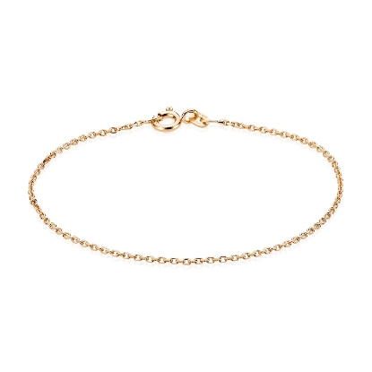 Billede af Armbånd anker facet 14kt t 0,50/br 1,4mm 21cm
