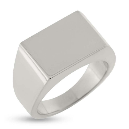 Billede af Ring massiv lukket bund 925s.