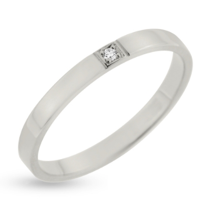 Billede af Alliancering brillant 0,01 w/vs. 14 kt. hvg.