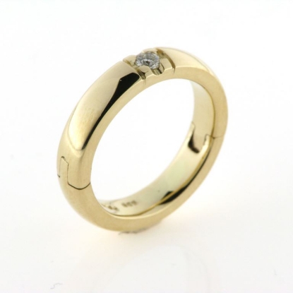 Billede af Gigt ring (kan åbnes) brill. 0,10 w/vs. 14 kt.