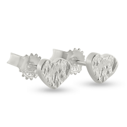 Billede af Ørestikker "Raw Heart" 925s sølv