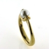 Billede af Ring perle. sv. kultur 14 kt.