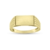 Billede af Herrering m. plade 6½*12mm i guld