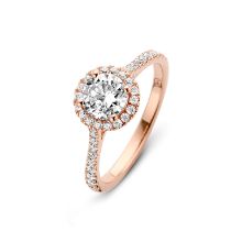 Billede af Spirit Icons Romance ring rosaforgyldt sølv synt. zirkonia str. 50