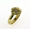 Billede af Ring (gl. vielsesring) påloddet pynt, brill. 0,02 w/vs. 8 kt.