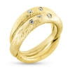 Billede af Ring dobbelt, begge i gult guld, 3* 0,02 + 2* 0,03 w/vs. 14 kt.