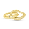 Billede af Ring dobbelt, begge i gult guld, 3* 0,02 + 2* 0,03 w/vs. 14 kt.