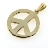 Billede af Vedhæng, fredstegn (peace tegn) hj. 22 mm. 8 kt.