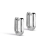 Billede af ENAMEL Copenhagen Square 12 mm øreringe sølv 