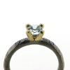 Billede af Ring blå topas 6,0 mm., 2* 0,08 black 14 kt.