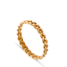 Billede af *Jane Kønig Small Braided ring sølv forgyldt flet str. 52