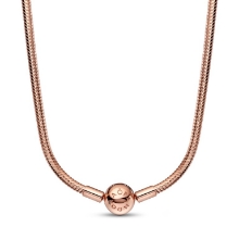 Billede af Pandora Moments Slangehalskæde rosaforgyldt metalblanding (42cm)