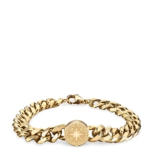 Billede af Bering Arctic Symphony panserarmbånd poleret stål gulddoublé (180 mm)