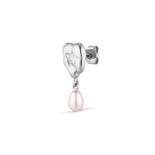 Billede af Jane Kønig Drippy Earstud with Pearl Pendant sølv  (1stk) højre