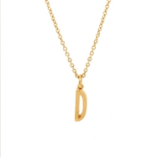 Billede af *Heiring initials vedhæng sølv forgyldt "D"