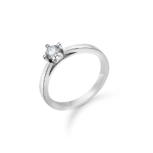 Billede af Mads Z 14 kt. hvidguld ring "Crown" m. 0,24ct. W.SI str 50
