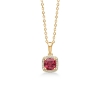 Billede af Mads Z "Mona Lisa" vedhæng 14 kt. guld m. 0,045 ct. w/si brillanter + rhodolit