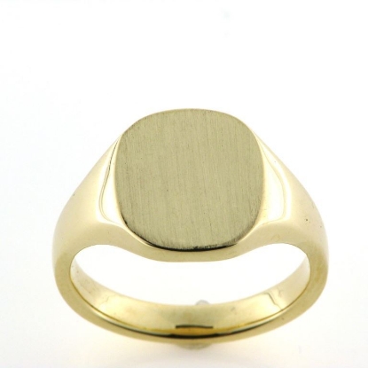 Billede af Herrering massiv lukket bund, plade antik facon 14*12,5mm