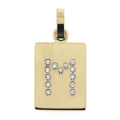 Billede af Vedhæng plade 13 brill. a 0,01 ct.14 kt. 