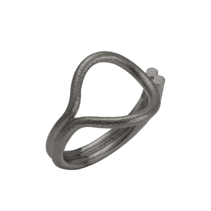 Billede af Heiring Dream Catcher ring åben oxyderet sølv str. 58