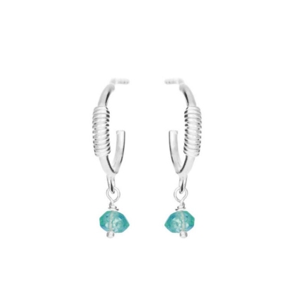 Billede af *Susanne Friis Bjørner Creol i sølv med apatit facet 