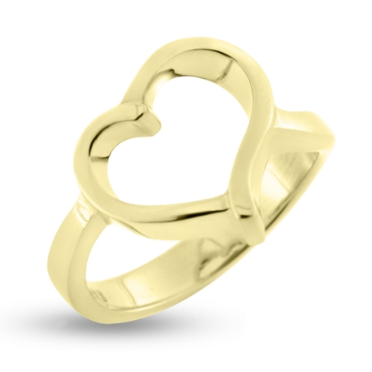 Billede af Ring hjerte, åbent hjerte, 8 kt. 