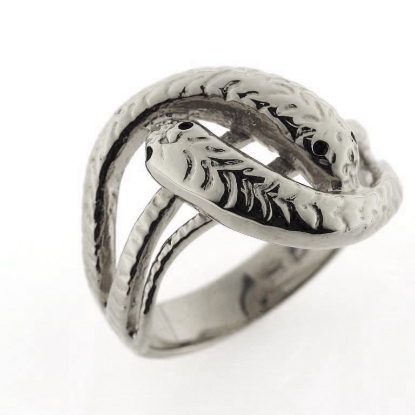 Billede af Slangering med 2 slanger, 14 kt. hvg.