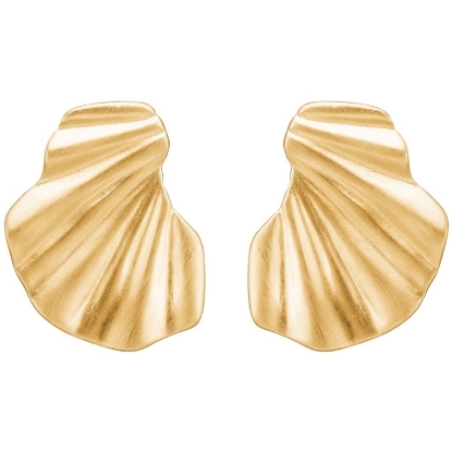 Billede af ENAMEL Copenhagen Wave ørestik forgyldt sølv