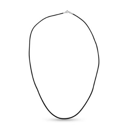 Billede af Classic by Pind halskæde  sort læder med sølv lås