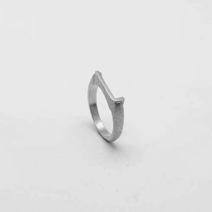 Billede af *Heiring INITIALS L ring rhodineret sølv str. 52