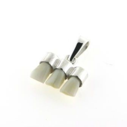 Billede af Tand vedh. m. 3 tænder 925 s