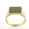 Billede af Herrering m. lukket bund m. plade 9*13mm 14 kt facon 6,7 gr. (prisen er excl. guld)