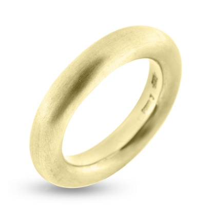 Billede af Ring, 5 mm. 3/4 rund tråd, massiv,  925 s. forgyldt (forgyldning vil blive slidt af ved brug !)