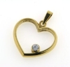 Billede af Vedhæng hjerte med fatn. syn. sten 4 mm. 8 kt.