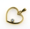 Billede af Vedhæng hjerte med fatn. syn. sten 4 mm. 8 kt.