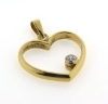 Billede af Vedhæng hjerte med fatn. syn. sten 4 mm. 8 kt.