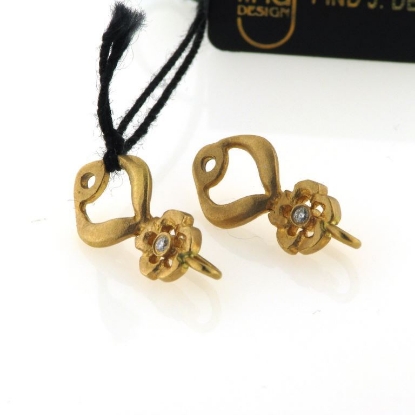 Billede af Per Borup Sticks&Pearls 14kt vedhæng Orkide 0,02tw/vs