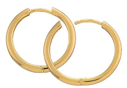 Billede af Knækcreol øreringe 2,2 mm. 20 mm. 8kt.