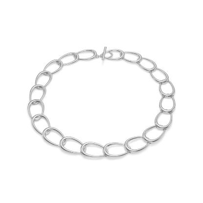 Billede af Mads Z "Open Ellipse" halskæde sølv 50cm