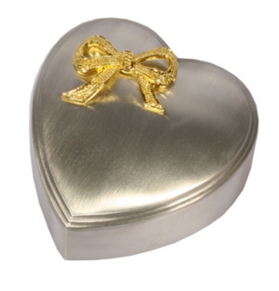 Billede af Smykkeskrin m/guldsløjfe fortinnet