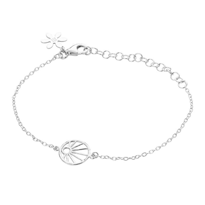 Billede af *Susanne Friis Bjørner Armbånd sølv sol inspireret trådmønster 12 mm