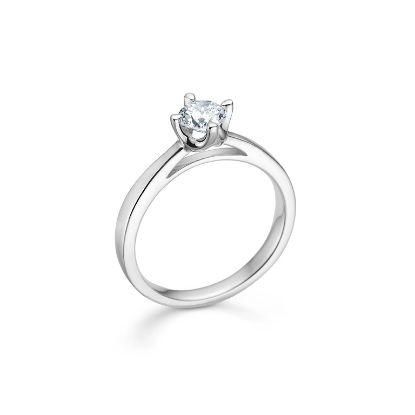 Billede af Mads Z "Crown" ring 14 kt hvidguld m. 0,50ct. W.SI (str. 50-60)