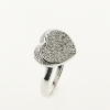 Billede af *Ring sølv rhd m hjerte 17,5x14,5mm, m syn zir.