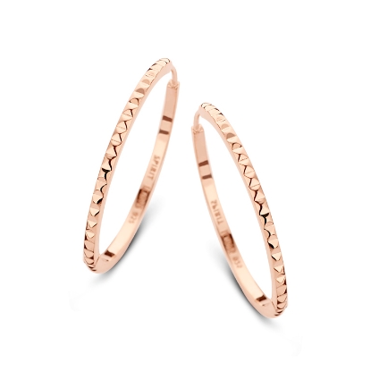 Billede af Spirit Icons "Peak" creol (L) rosaforgyldt sølv