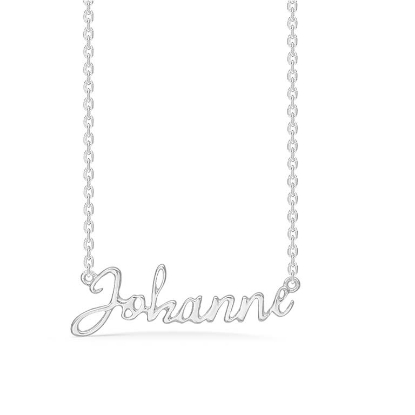 Billede af Studio Z "Name Tag - JOHANNE" halskæde sølv (40-45 cm)
