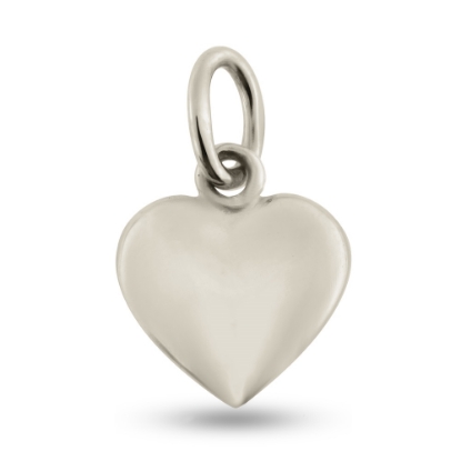 Billede af Vedhæng hjerte, massivt, ovalt øsken, 925s