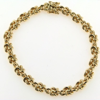 Billede af Armbånd knude bredde 7,6 mm 18,5cm 14 kt.