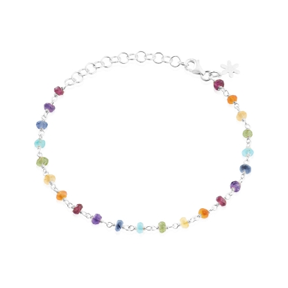 Billede af Susanne Friis Bjørner Armbånd sølv facetslebne perler