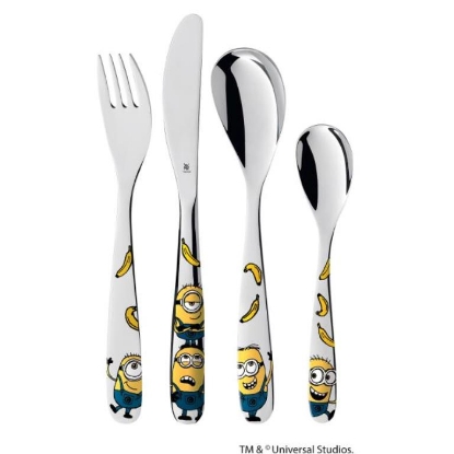 Billede af Nordahl Andersen barnebestik Minions rustfrit stål 4-dele