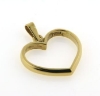 Billede af Vedhæng hjerte af gl. ring, m. øsken + patz 8 kt